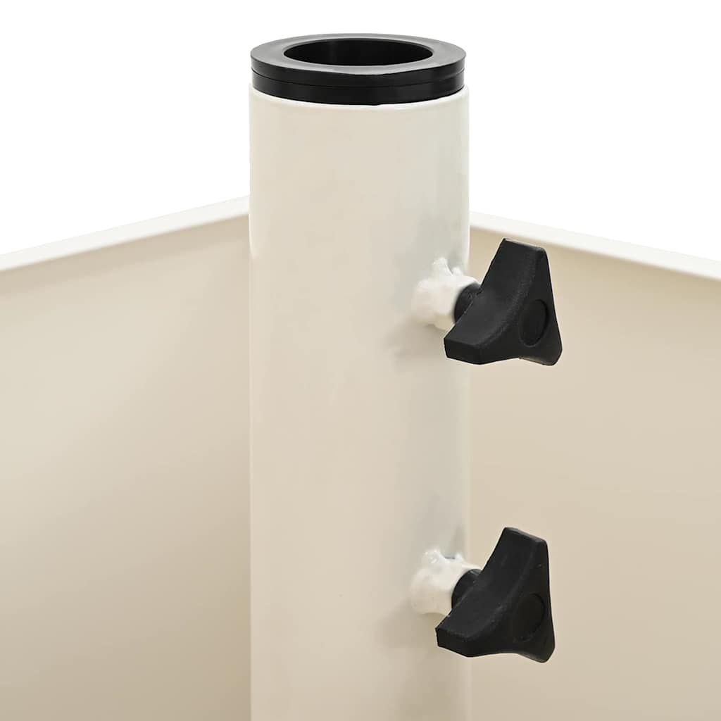 Base de Parasol com Plantador Branco 45 x 45 x 45 cm Aço
