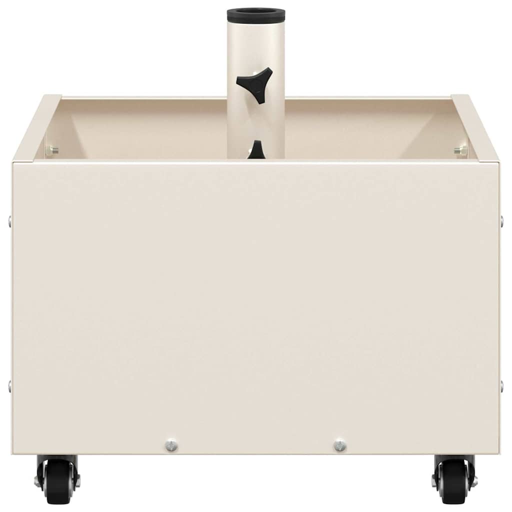 Base de Parasol com Plantador Branco 45 x 45 x 45 cm Aço