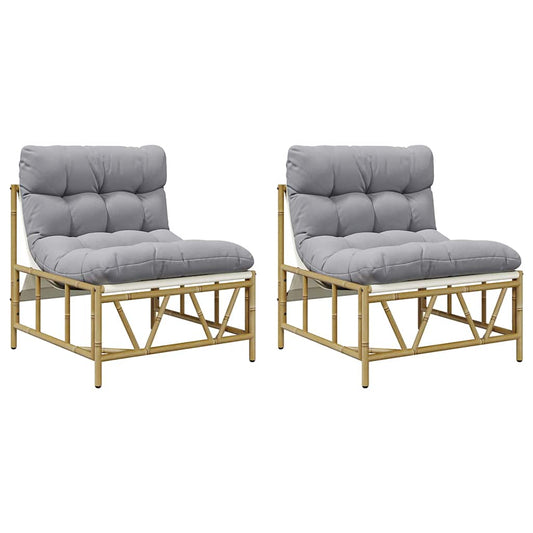 Cadeira de Jardim 2 pcs Cinzento-claro 75 x 75 x 71 cm Aço