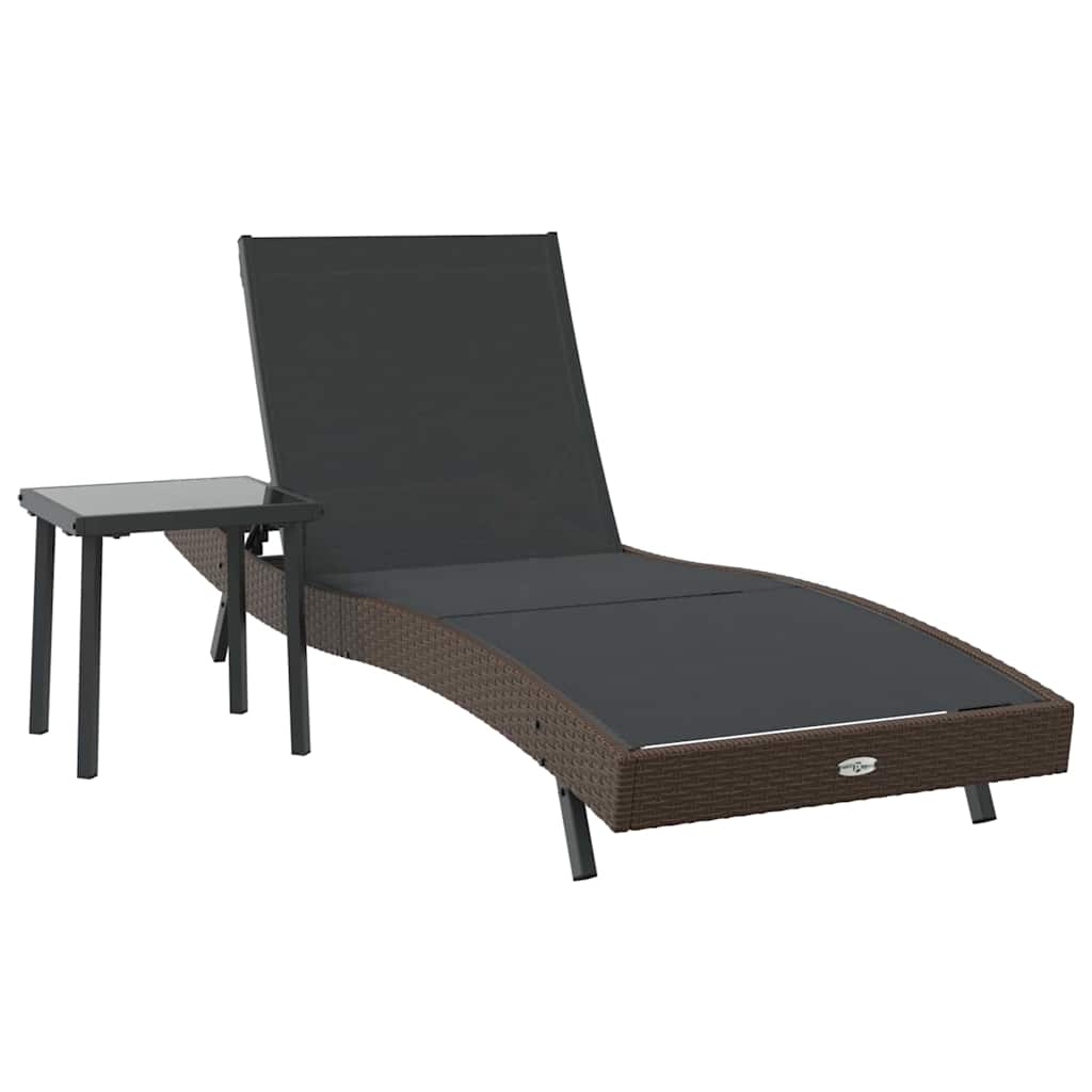 Espreguiçadeira com Mesa 2 pcs Atributos do Produto