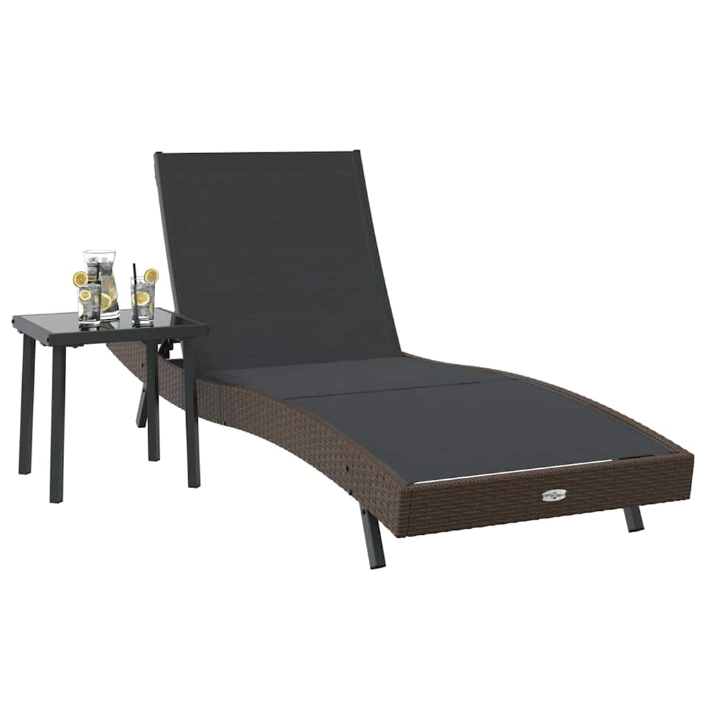 Espreguiçadeira com Mesa 2 pcs Atributos do Produto