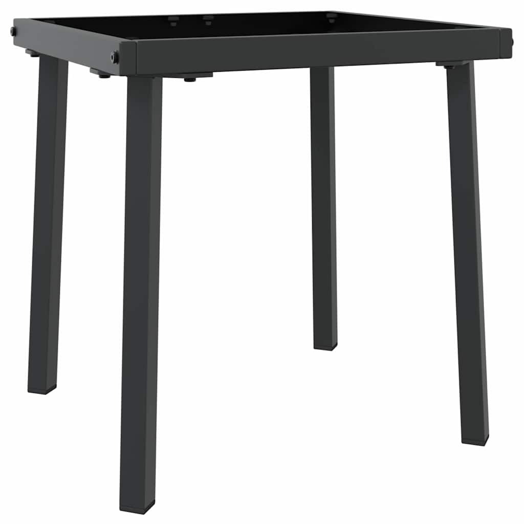 Espreguiçadeira com Mesa 2 pcs Preto, Branco 40 x 40 x 40,5 cm