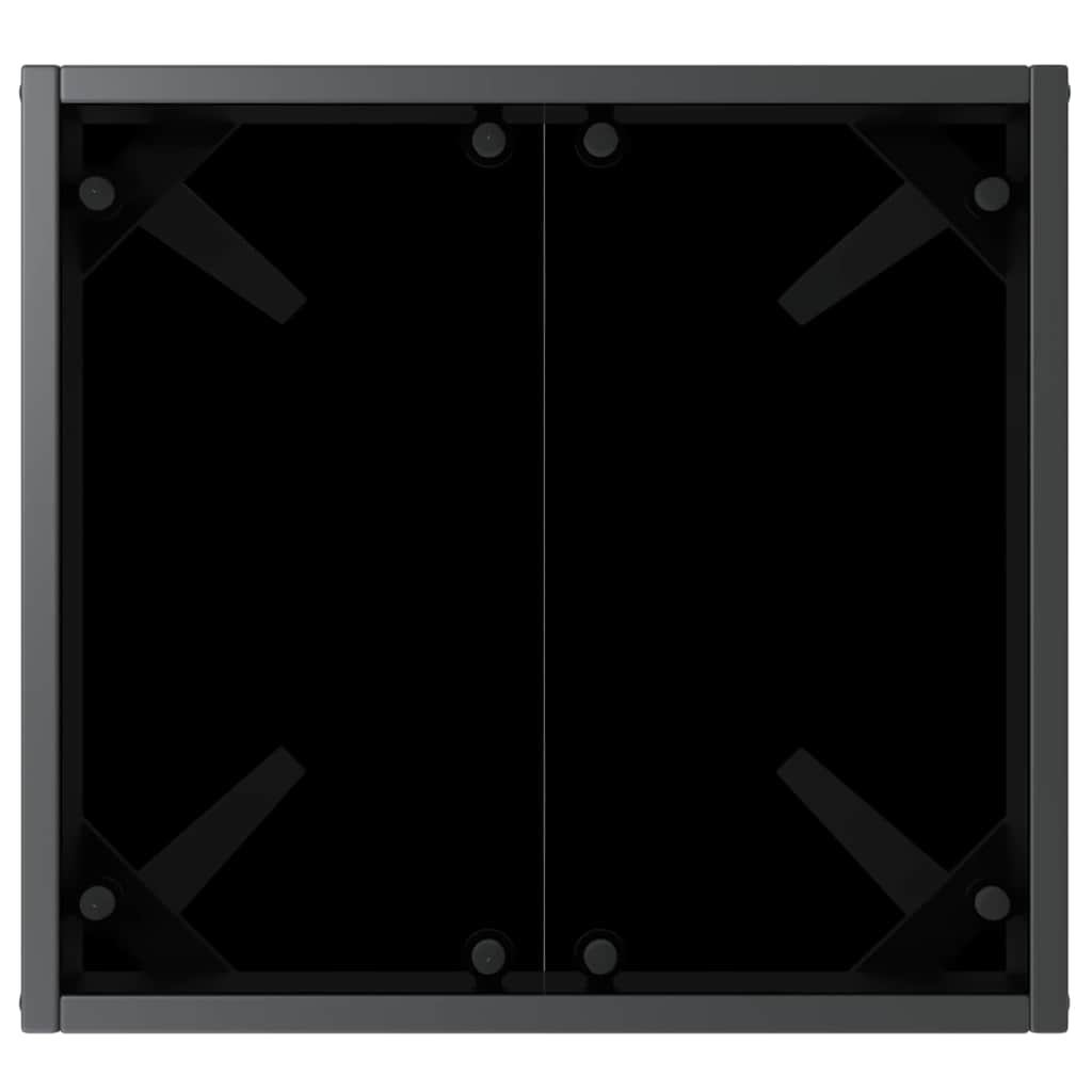 Espreguiçadeira com Mesa 2 pcs Preto, Branco 40 x 40 x 40,5 cm