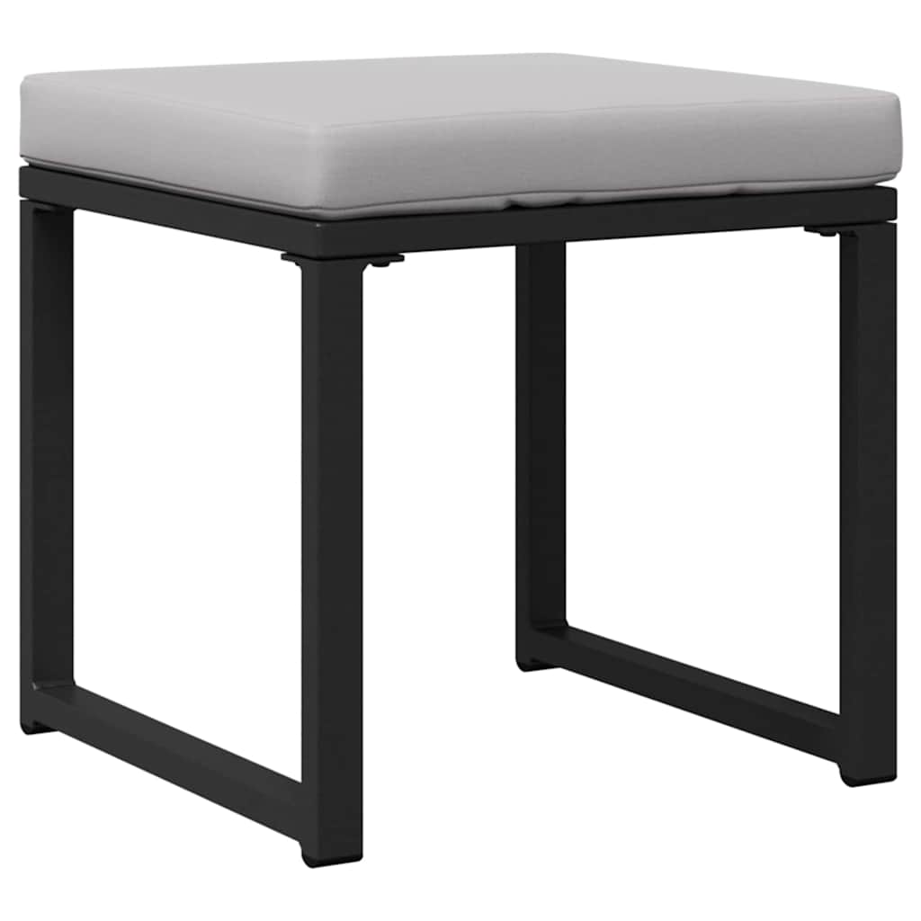 Conjunto de Sofá de Jardim 4 pcs Preto 61 x 72,5 x 71 cm Aço