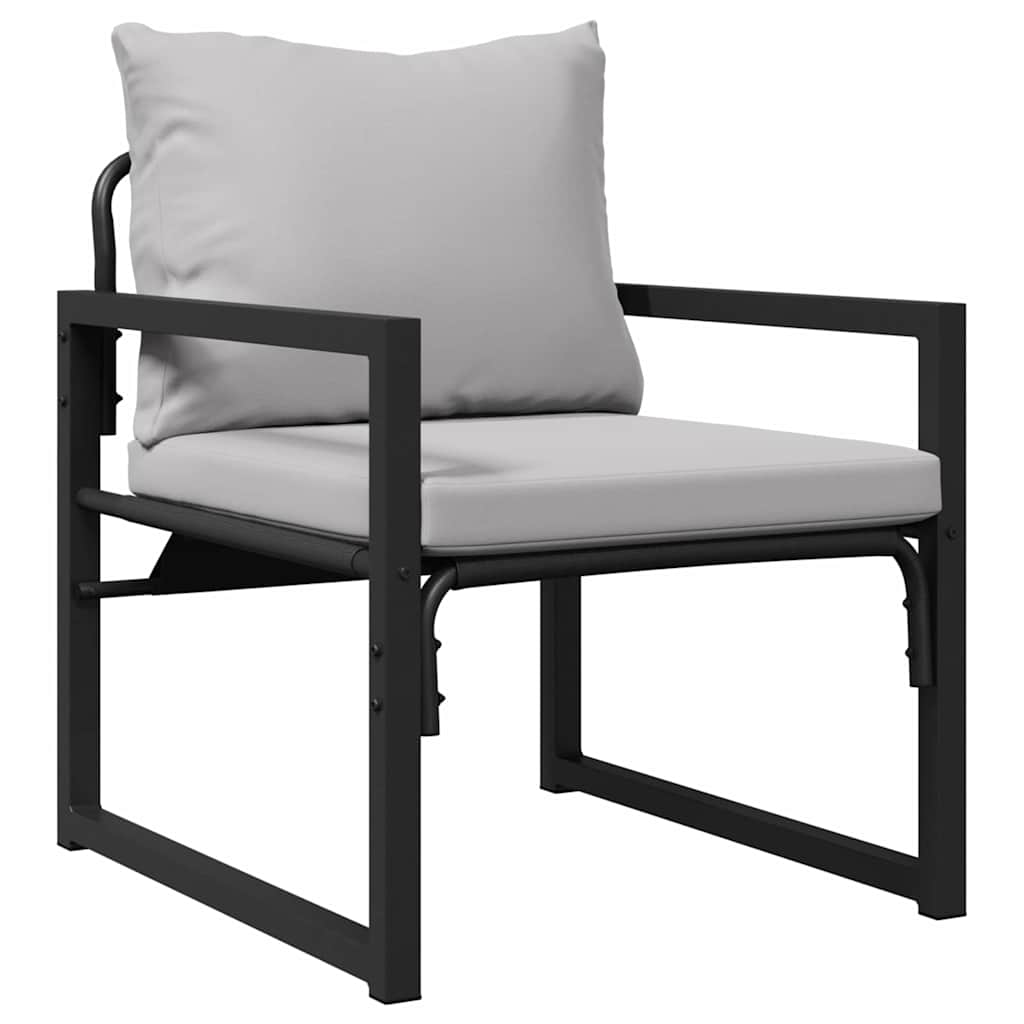 Conjunto de Sofá de Jardim 4 pcs Preto 61 x 72,5 x 71 cm Aço