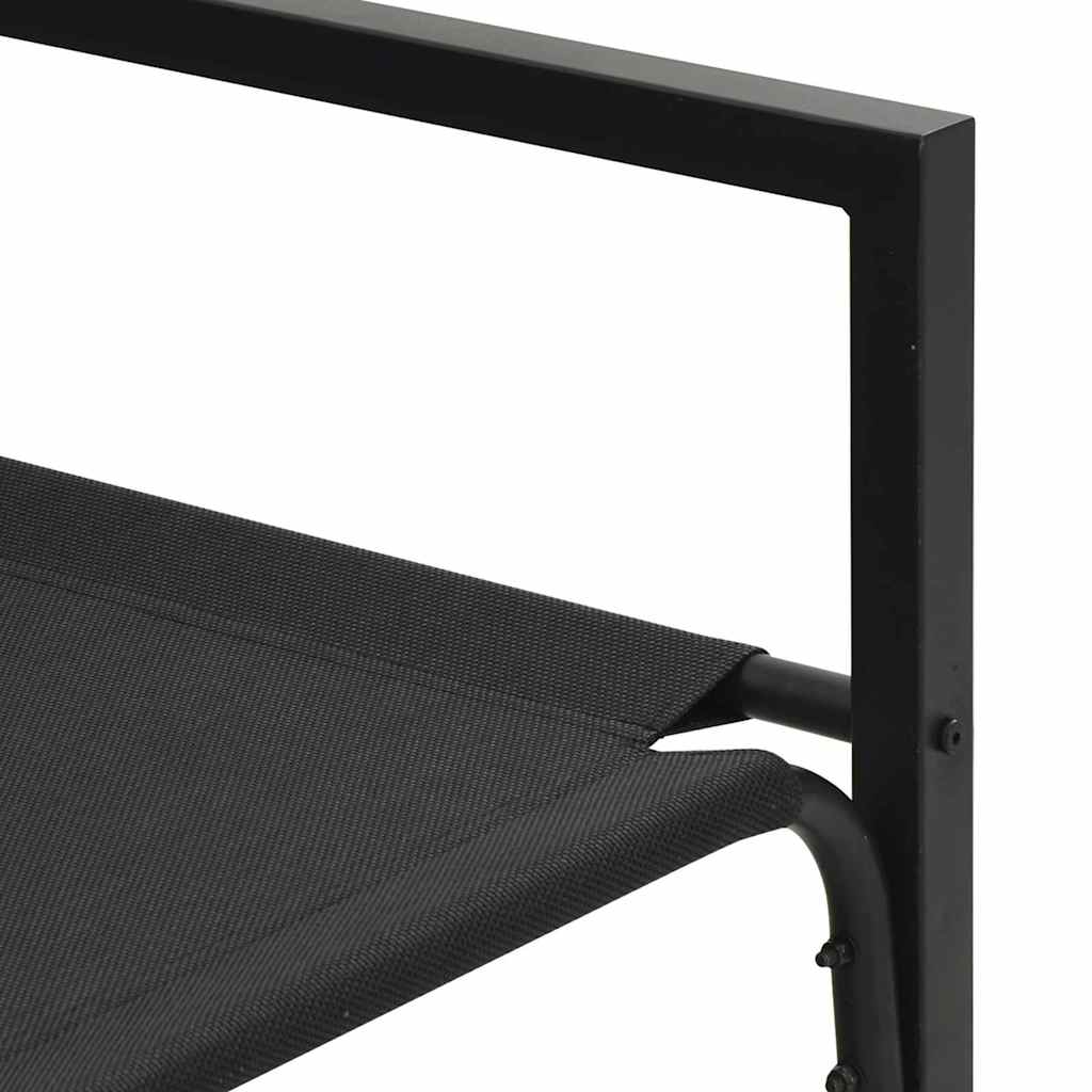 Móveis de Jardim com almofada Preto 180 x 72.5 x 71 cm Aço