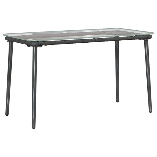 Mesa de Jardim Preto 80 x 40 x 45,5 cm vime PE