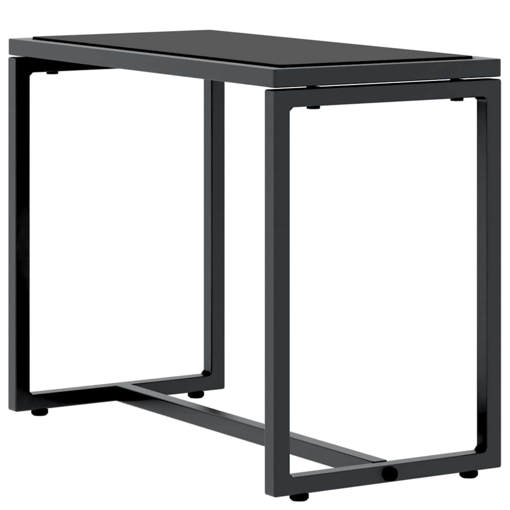 Espreguiçadeiras com mesa 2-pessoa 3 pcs Preto e antracite