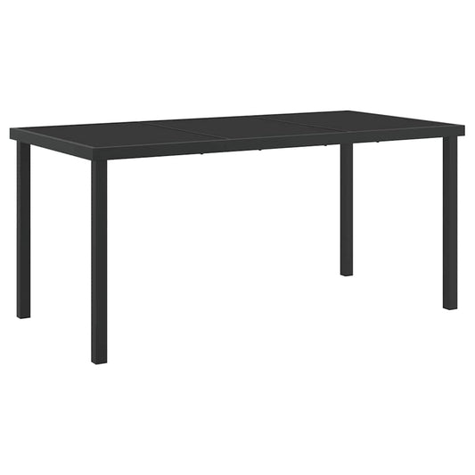 Mesa de Jardim Preto 160 x 80 x 73 cm Metal