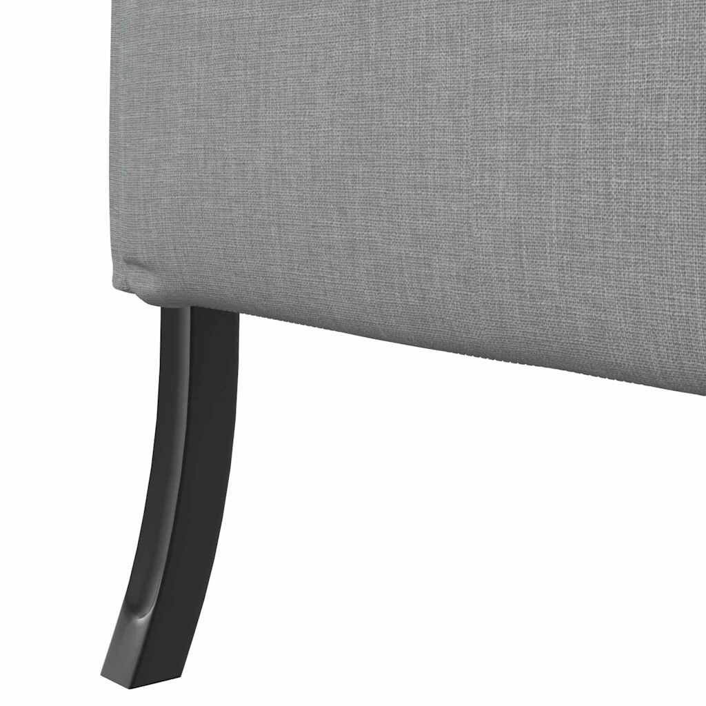 Sofá de Encosto Alto Cinzento-claro 109 x 56 x 121 cm tecido