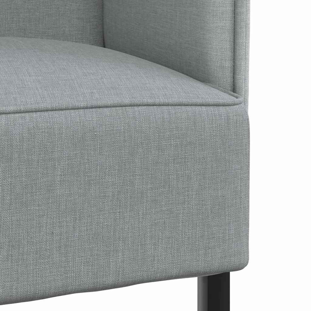 Sofá de Encosto Alto Cinzento-claro 109 x 56 x 121 cm tecido