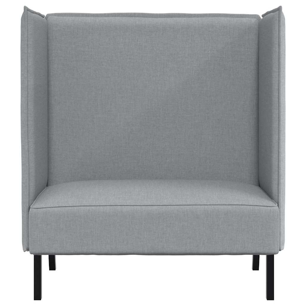Sofá de Encosto Alto Cinzento-claro 109 x 56 x 121 cm tecido