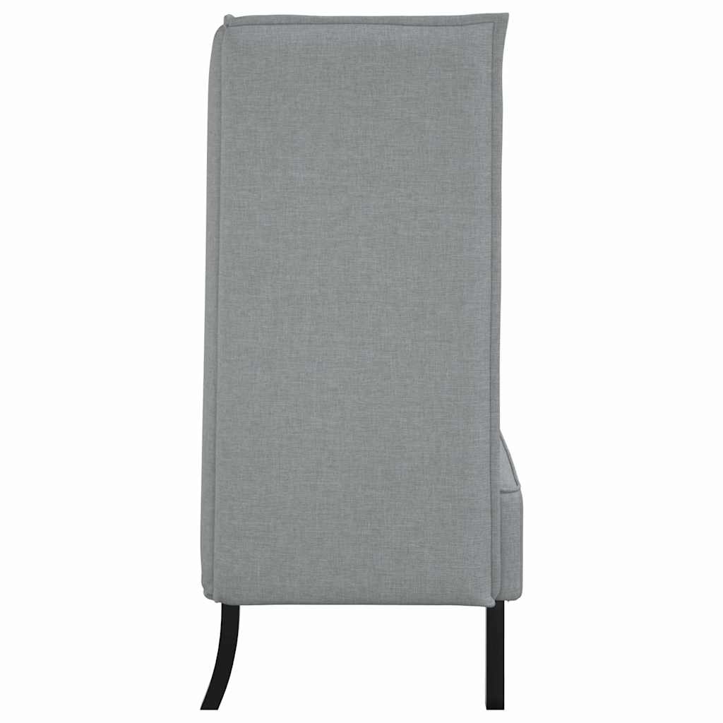 Sofá de Encosto Alto Cinzento-claro 109 x 56 x 121 cm tecido