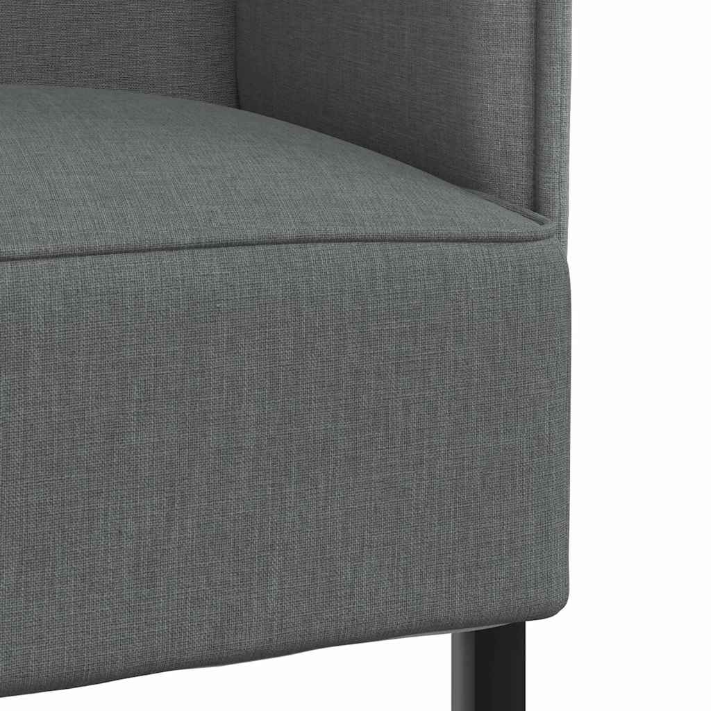 Sofá de Encosto Alto Cinzento escuro 109 x 56 x 121 cm tecido