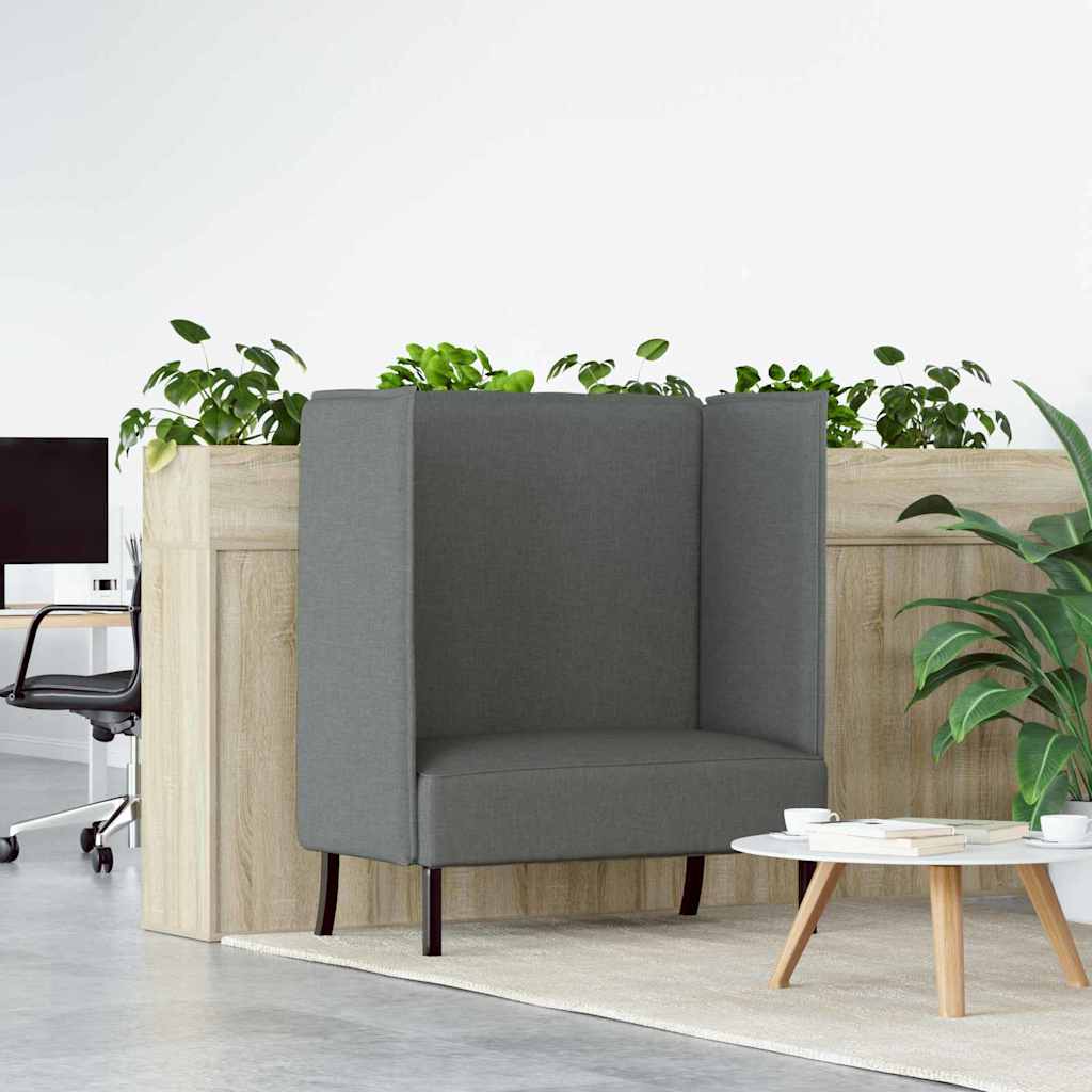 Sofá de Encosto Alto Cinzento escuro 109 x 56 x 121 cm tecido