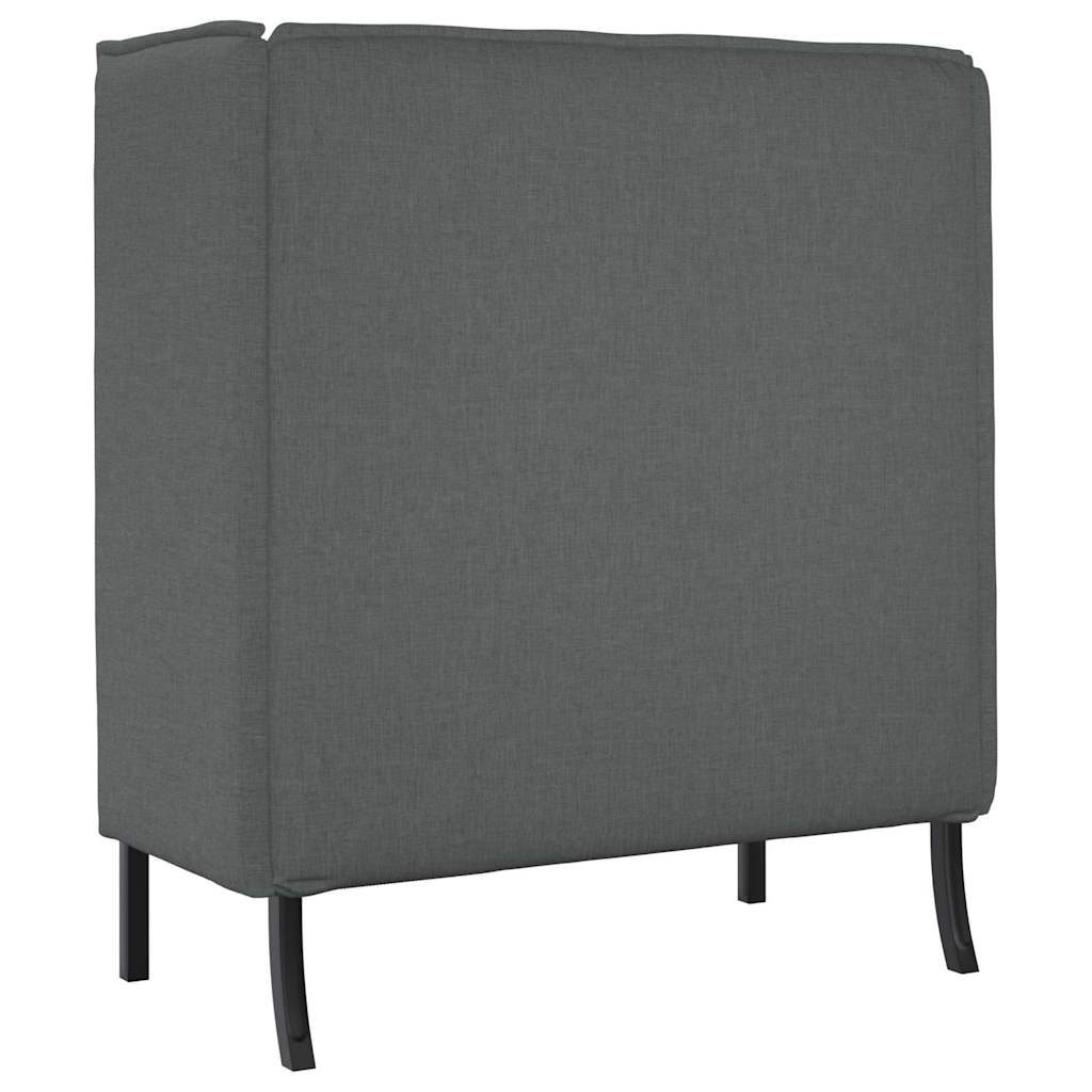 Sofá de Encosto Alto Cinzento escuro 109 x 56 x 121 cm tecido