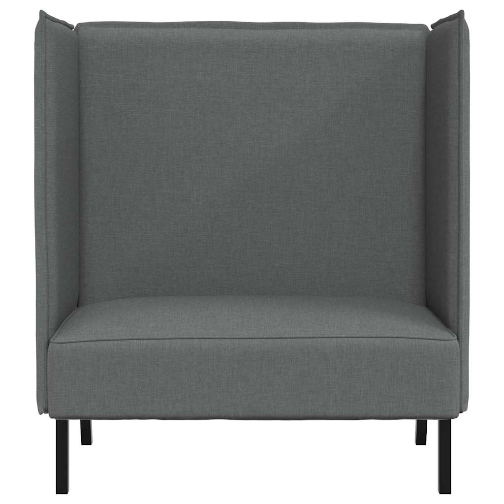 Sofá de Encosto Alto Cinzento escuro 109 x 56 x 121 cm tecido