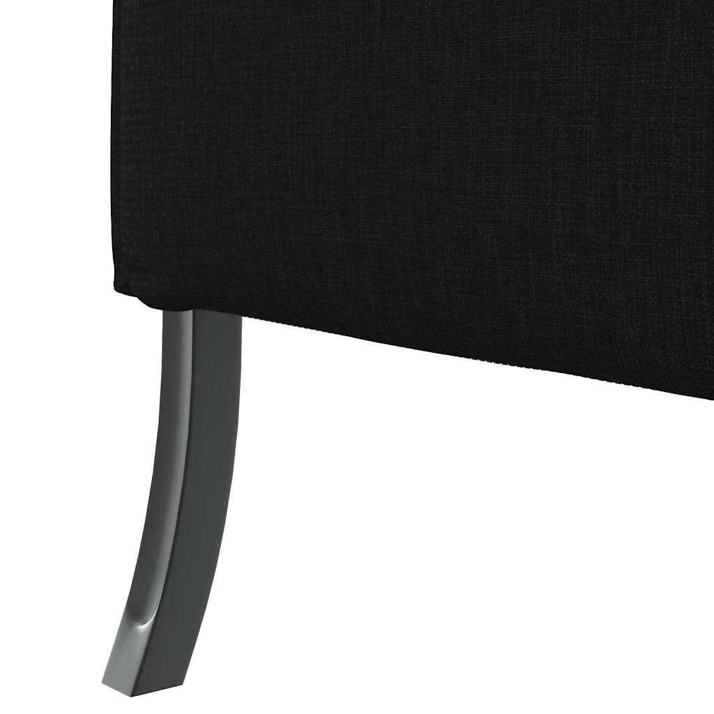 Sofá de Encosto Alto Preto 109 x 56 x 121 cm tecido
