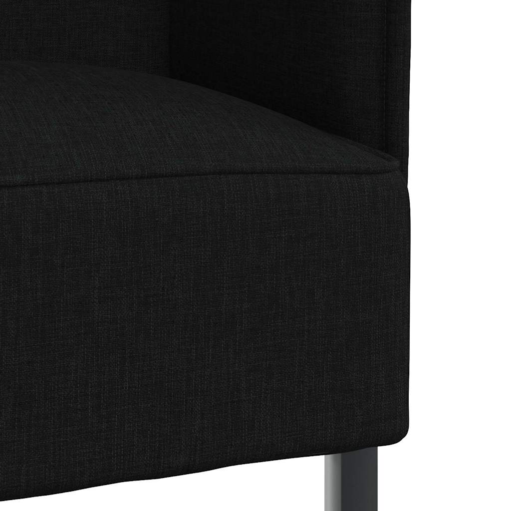 Sofá de Encosto Alto Preto 109 x 56 x 121 cm tecido