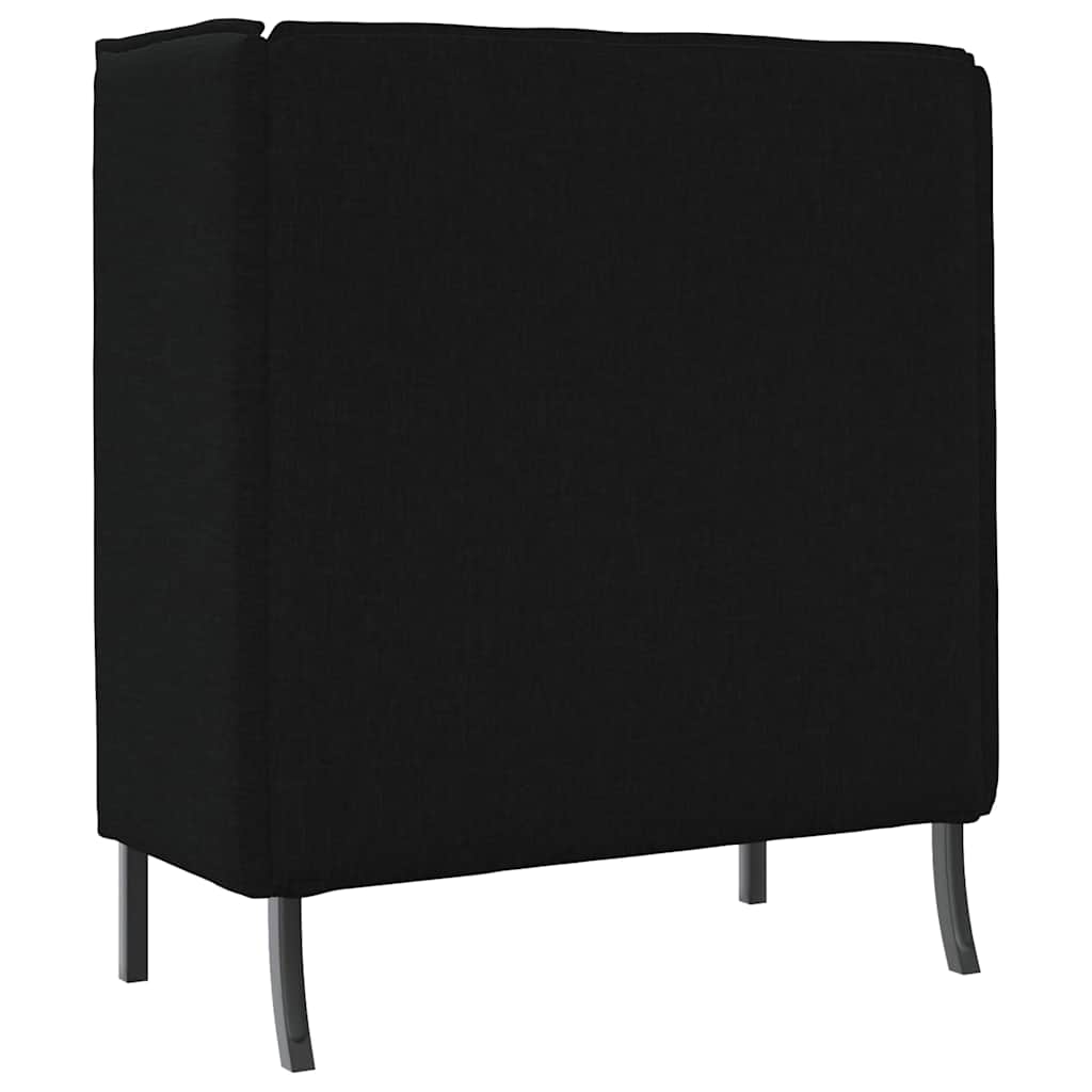 Sofá de Encosto Alto Preto 109 x 56 x 121 cm tecido