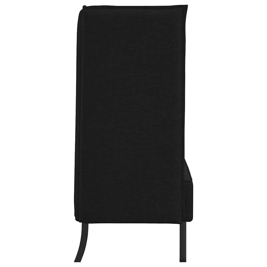 Sofá de Encosto Alto Preto 109 x 56 x 121 cm tecido