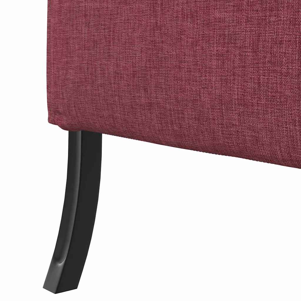Sofá de Encosto Alto vermelho tinto 109 x 56 x 121 cm tecido