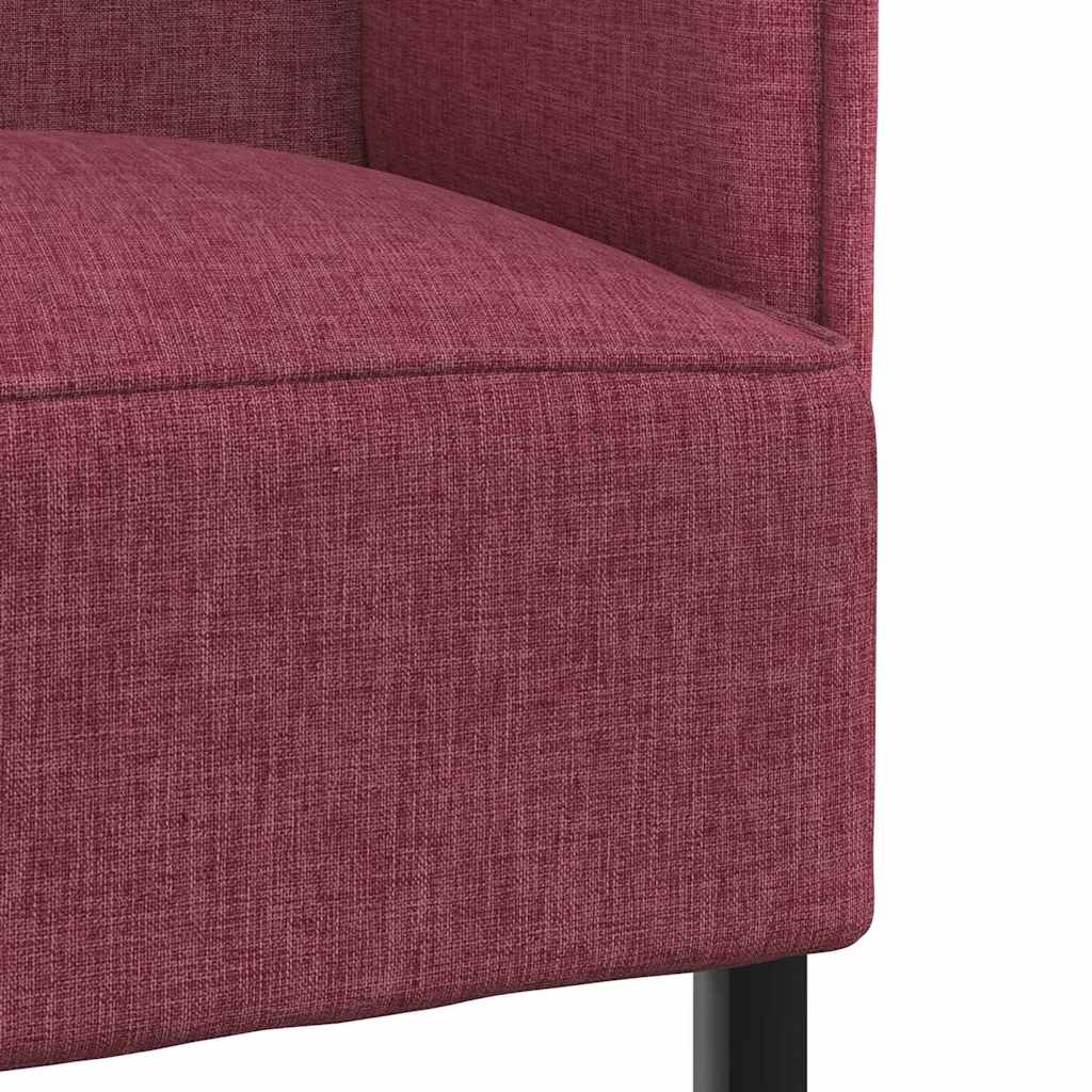 Sofá de Encosto Alto vermelho tinto 109 x 56 x 121 cm tecido