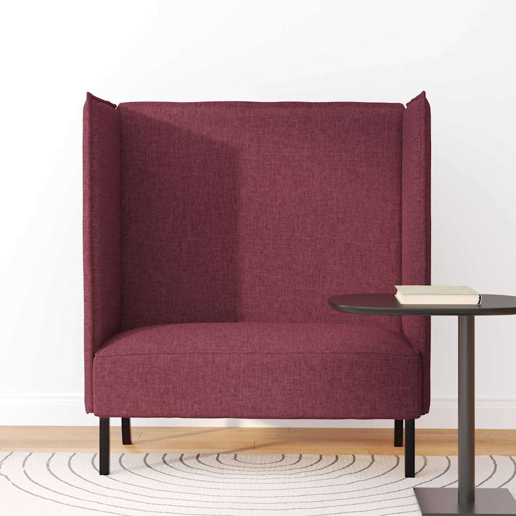 Sofá de Encosto Alto vermelho tinto 109 x 56 x 121 cm tecido