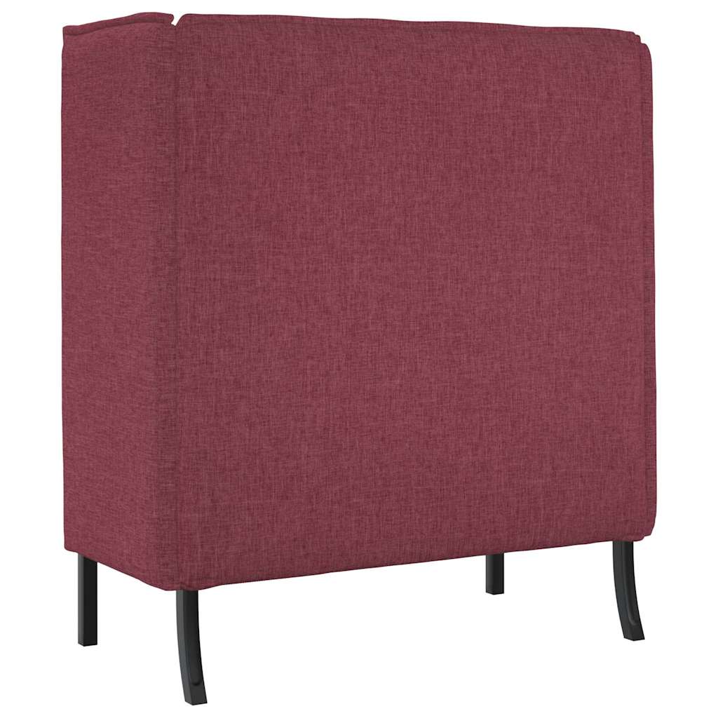 Sofá de Encosto Alto vermelho tinto 109 x 56 x 121 cm tecido