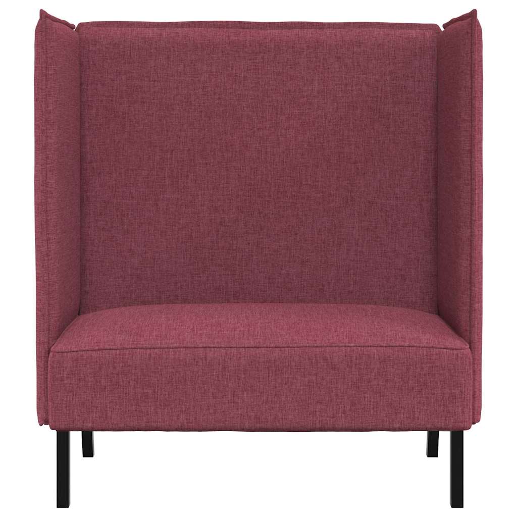Sofá de Encosto Alto vermelho tinto 109 x 56 x 121 cm tecido