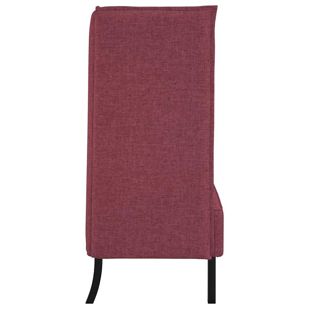 Sofá de Encosto Alto vermelho tinto 109 x 56 x 121 cm tecido