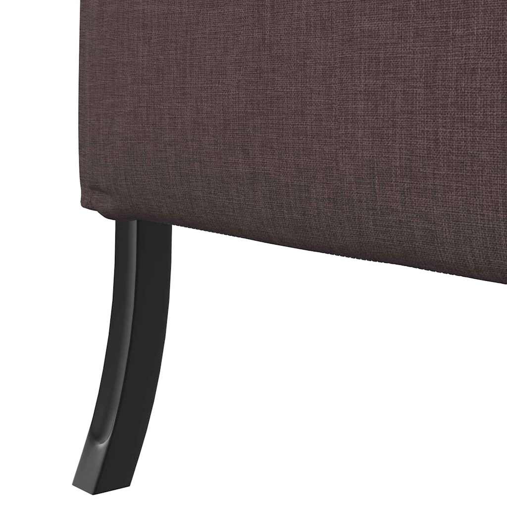 Sofá de Encosto Alto Castanho escuro 109 x 56 x 121 cm tecido