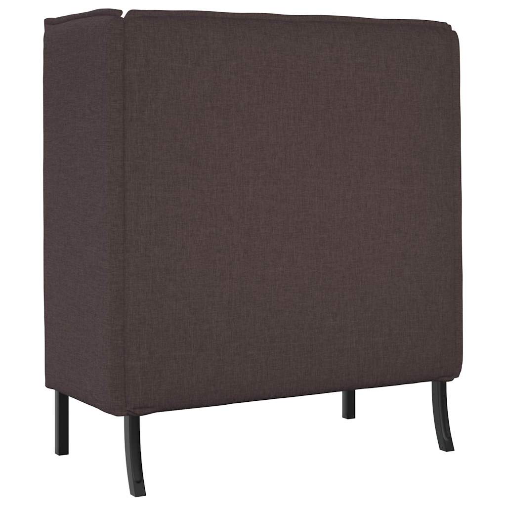 Sofá de Encosto Alto Castanho escuro 109 x 56 x 121 cm tecido