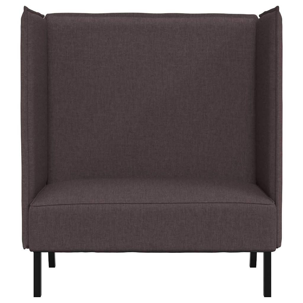 Sofá de Encosto Alto Castanho escuro 109 x 56 x 121 cm tecido