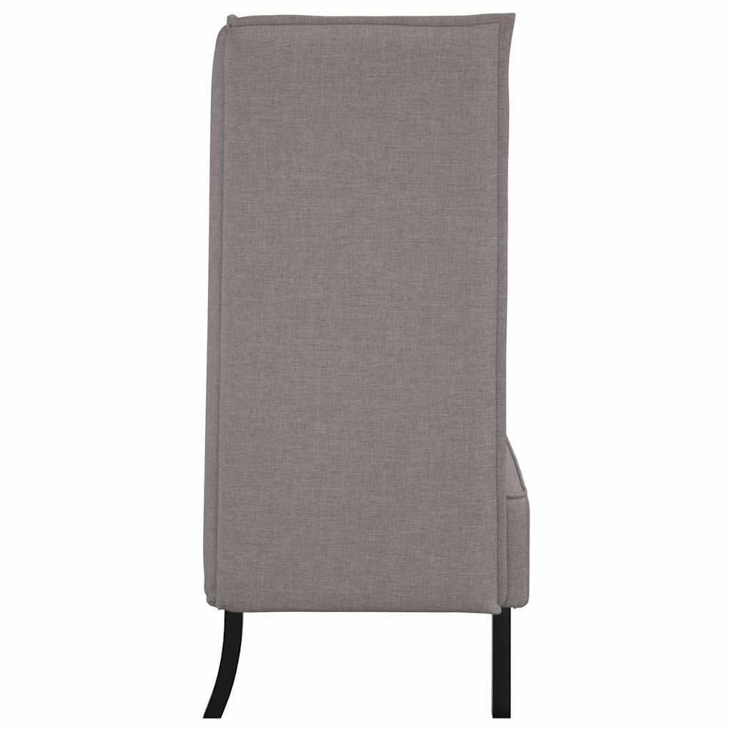 Sofá de Encosto Alto Cinzento-acastanhado 109 x 56 x 121 cm