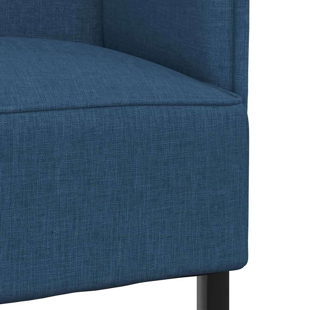 Sofá de Encosto Alto Azul 109 x 56 x 121 cm tecido
