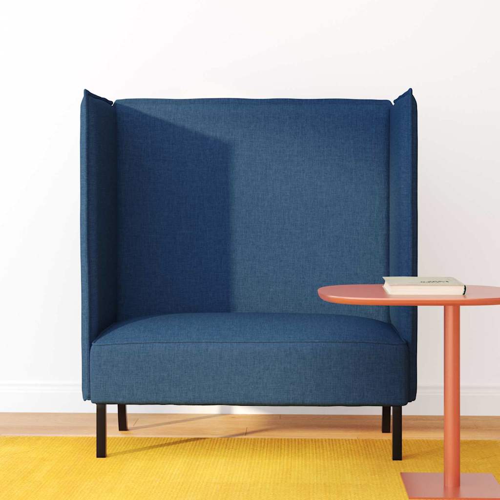 Sofá de Encosto Alto Azul 109 x 56 x 121 cm tecido