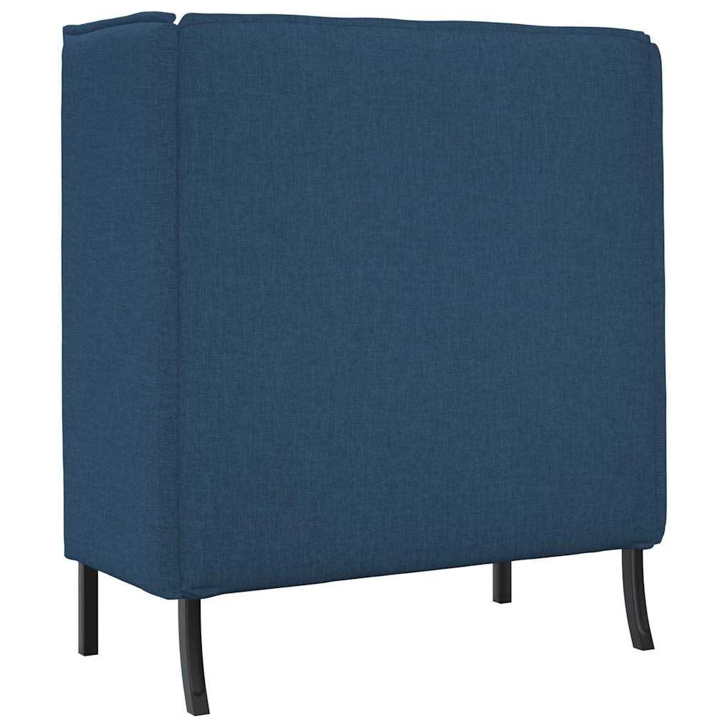 Sofá de Encosto Alto Azul 109 x 56 x 121 cm tecido
