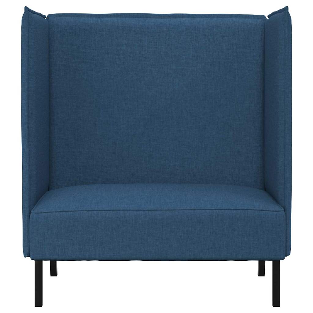 Sofá de Encosto Alto Azul 109 x 56 x 121 cm tecido