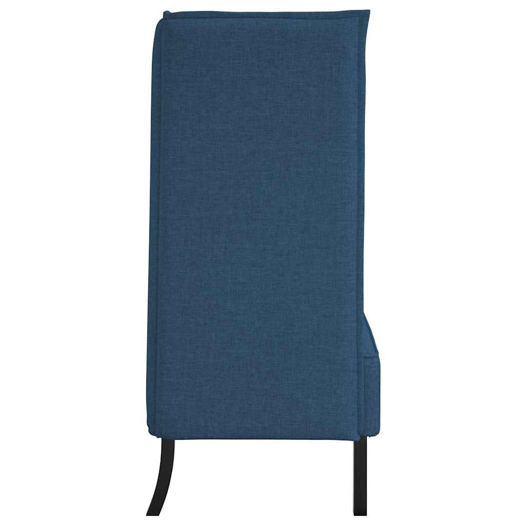 Sofá de Encosto Alto Azul 109 x 56 x 121 cm tecido