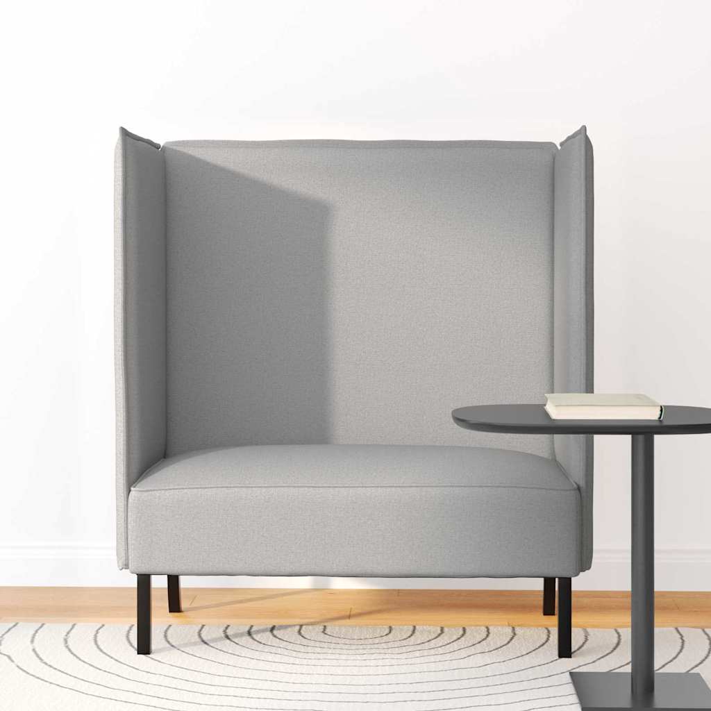 Sofá de Encosto Alto Cinza Nuvem 109 x 56 x 121 cm tecido
