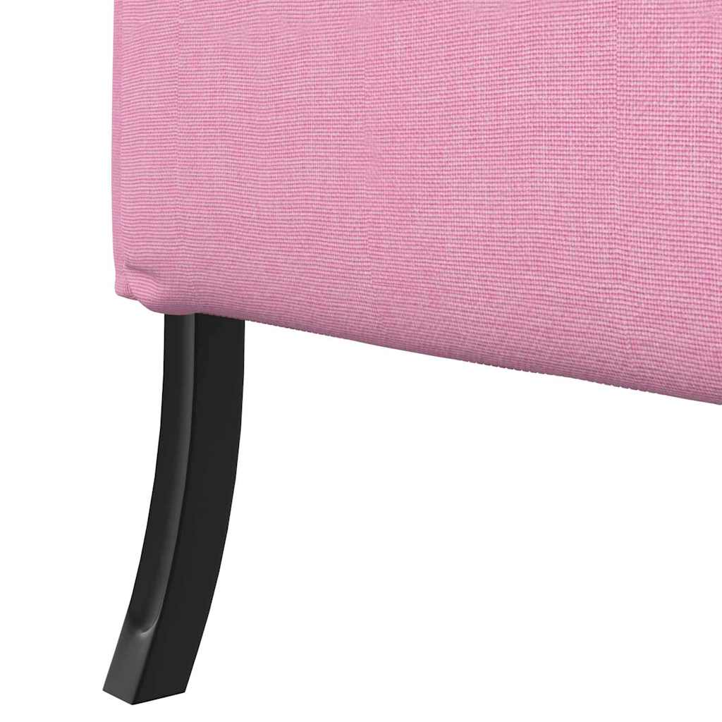 Sofá de Encosto Alto Rosa 109 x 56 x 121 cm tecido