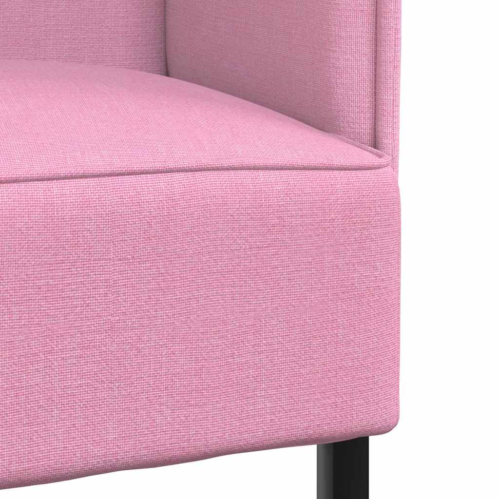 Sofá de Encosto Alto Rosa 109 x 56 x 121 cm tecido
