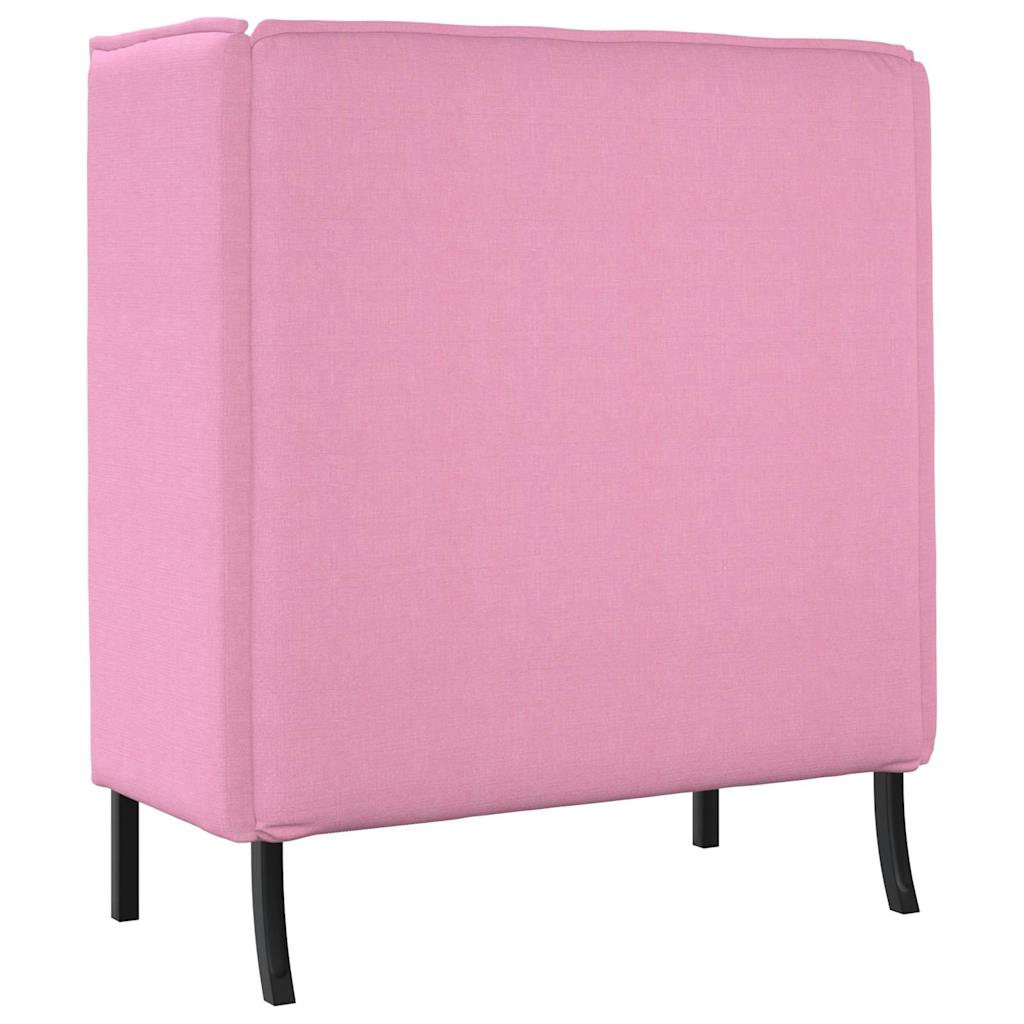 Sofá de Encosto Alto Rosa 109 x 56 x 121 cm tecido