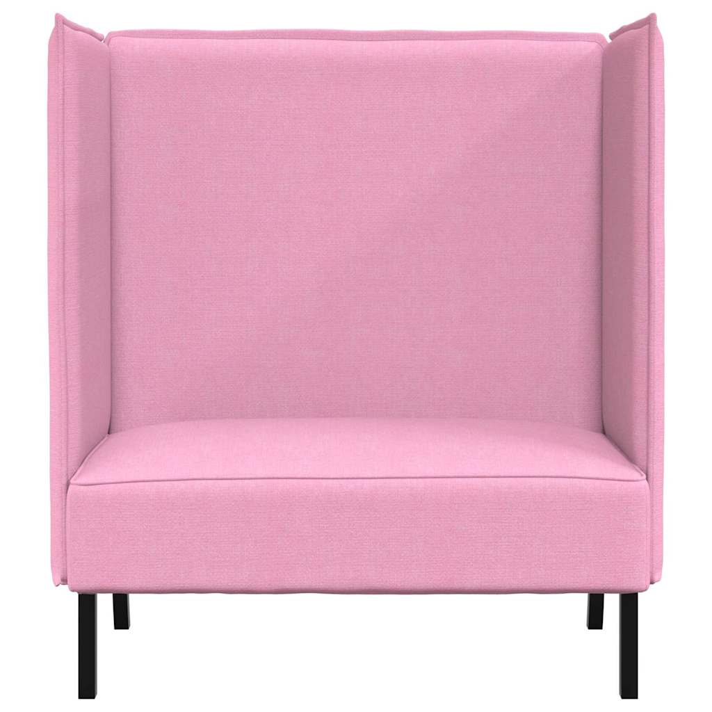Sofá de Encosto Alto Rosa 109 x 56 x 121 cm tecido