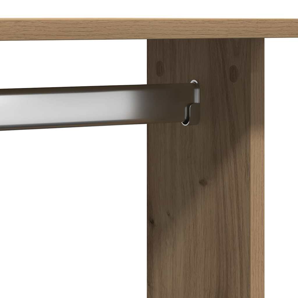 Guarda-roupa com roda carvalho artisiano 102 x 38 x 110 cm