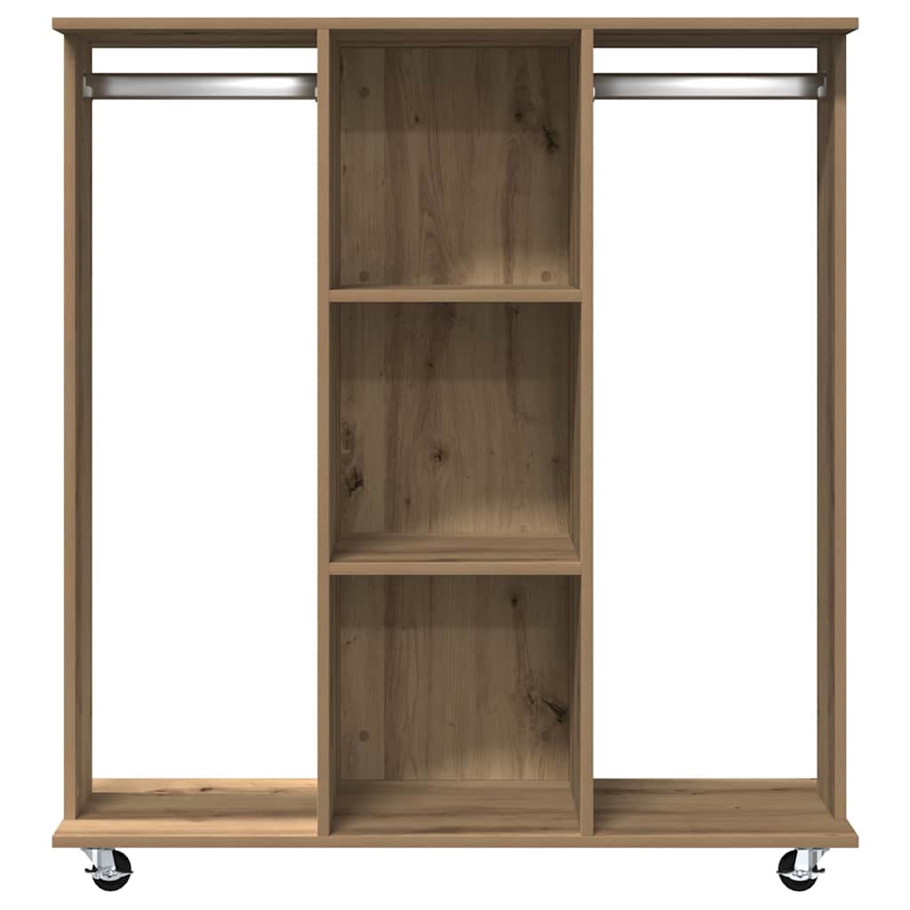 Guarda-roupa com roda carvalho artisiano 102 x 38 x 110 cm