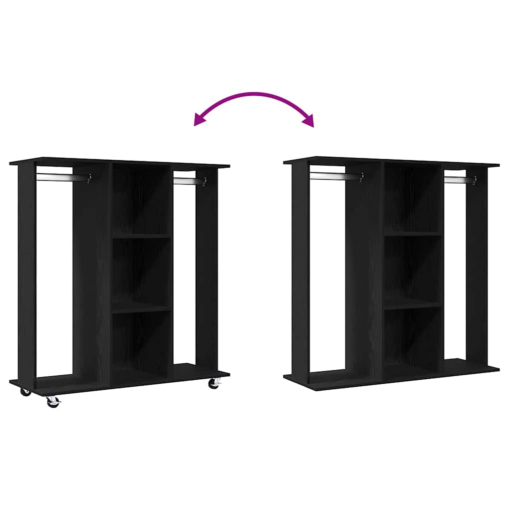 Guarda-roupa com prateleira Carvalho preto 102 x 38 x 110 cm