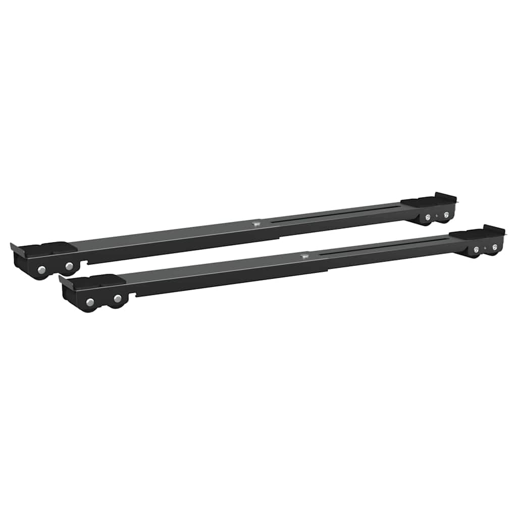 Base para máquina de lavar roupa 2 pcs Preto 72 x 5 x 4,5 cm