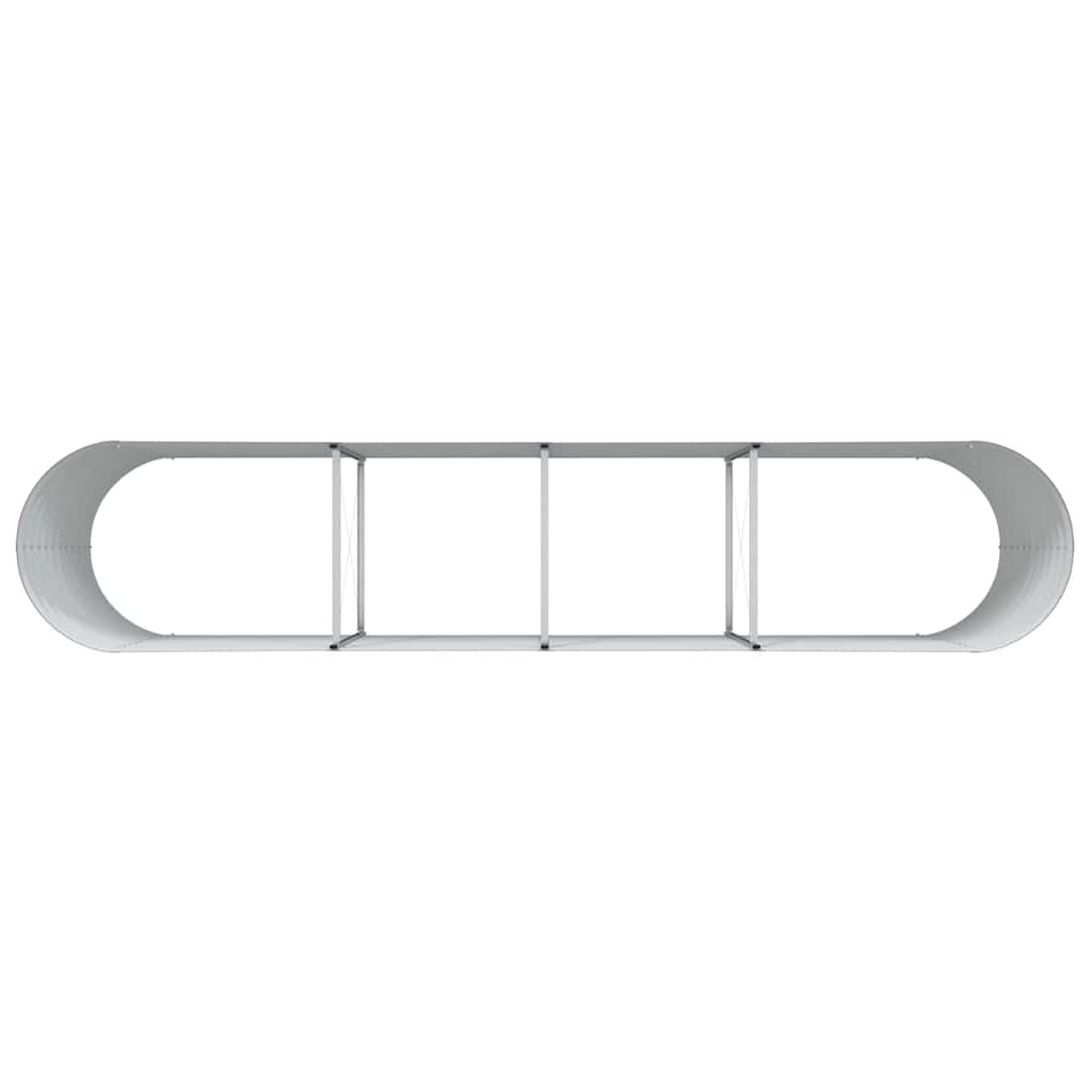 Canteiro de jardim elevado Castanho 400 x 80 x 81 cm Aço